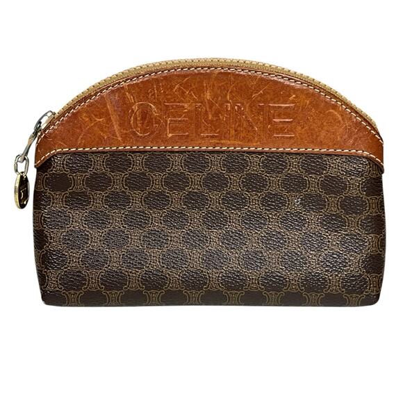 Pre-Owned Celine Macadam Brown and Tan Cosmetic Bag - Picture 2 of 16
